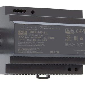 MEAN WELL - HDR-150-24 - AC/DC DIN Rail Power Supply (PSU), ITE, 1 Output, 150 W, 24 VDC, 6.25 A